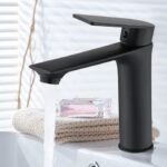 Matte Black Flat Basin Mixer