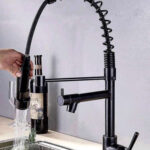 Matte Black Dual-Function Chain Handle Sink Mixer