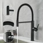 Executive Black Full-Chain Kitchen Sink Mixer