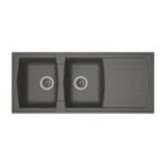 Grey Double Bowl Single Tray Acrylic Sink - Model KS-AC17