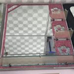 50x70 Pink Floral Toilet Wall Mirror