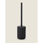 Compact Matte Black Wall-Mounted Toilet Brush